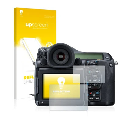 Front side of a product packaging with the brand logo upscreen. Next to it is the device Pentax 645Z shown with the correspond