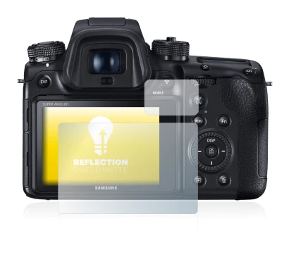 Image of the device Samsung NX1 with a wide variety of screen protectors.