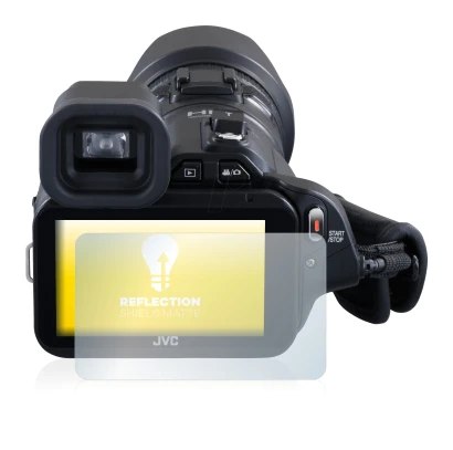 Image of the device JVC GC-PX100BEU with a wide variety of screen protectors.