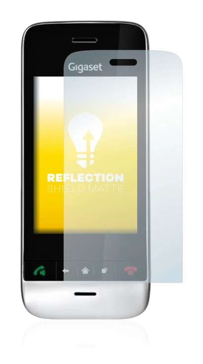 Image of the device Gigaset SL910 (oblong cutout) with a wide variety of screen protectors.