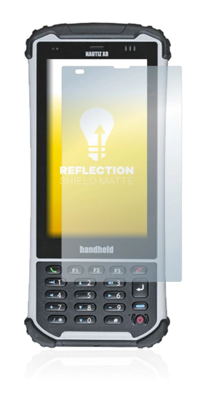 Image of the device Handheld Nautiz X8 with a wide variety of screen protectors.