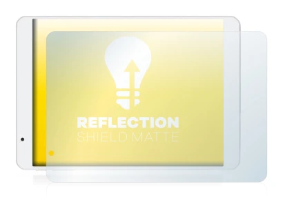 Image of the device Teclast X89HD with a wide variety of screen protectors.