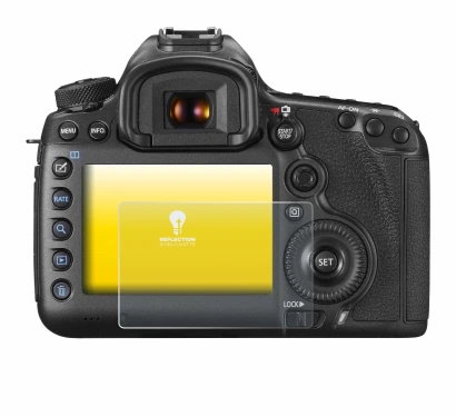 Image of the device Canon EOS 5DS R with a wide variety of screen protectors.