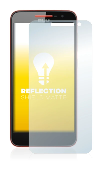 Image of the device BLU Studio C with a wide variety of screen protectors.