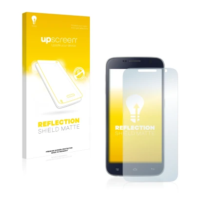 Front side of a product packaging with the brand logo upscreen. Next to it is the device Landvo L8 shown with the correspondin