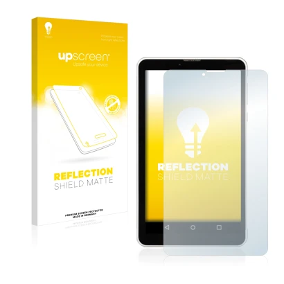 Front side of a product packaging with the brand logo upscreen. Next to it is the device Chuwi Vi7 shown with the correspondin