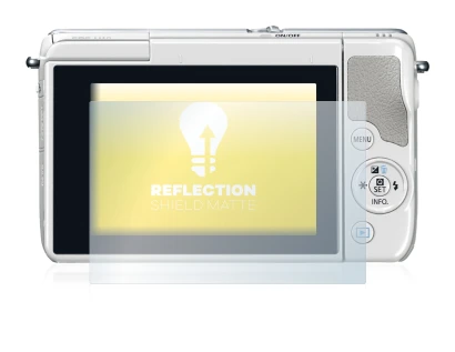 Image of the device Canon EOS M10 with a wide variety of screen protectors.