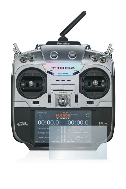 Image of the device Robbe Futaba T18SZ with a wide variety of screen protectors.