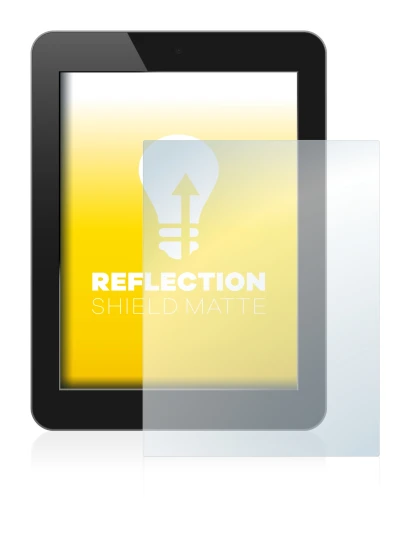 Image of the device with a wide variety of screen protectors.