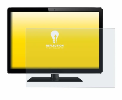 Image of the device with a wide variety of screen protectors.