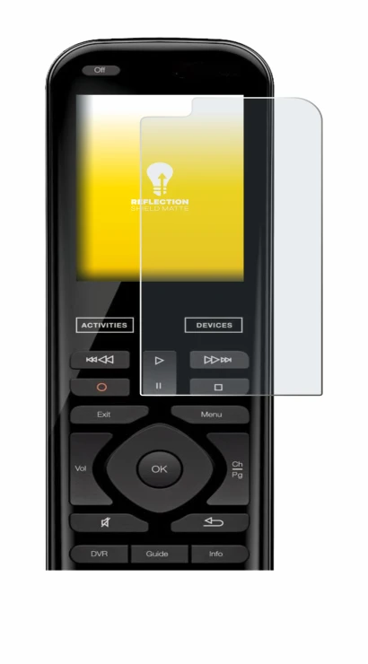 Image of the device Logitech Harmony 950 with a wide variety of screen protectors.