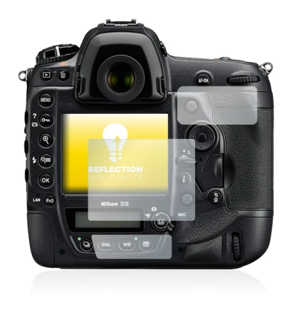 Image of the device Nikon D5 with a wide variety of screen protectors.