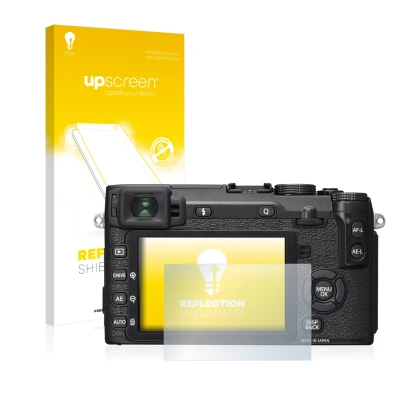Front side of a product packaging with the brand logo upscreen. Next to it is the device Fujifilm X-E2S shown with the corresp