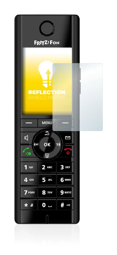 Image of the device AVM Fritz!Fon C5 with a wide variety of screen protectors.