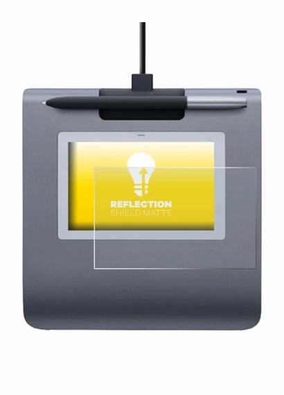 Image of the device Wacom STU-430 with a wide variety of screen protectors.