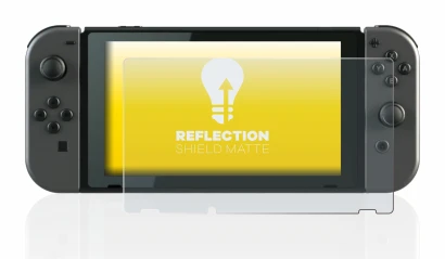 Image of the device Nintendo Switch with a wide variety of screen protectors.