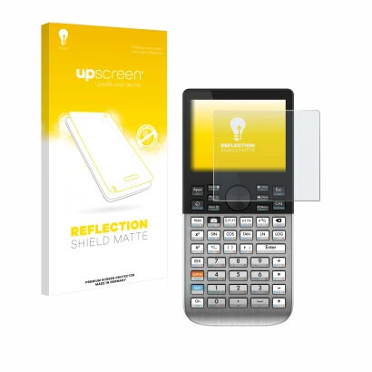 Front side of a product packaging with the brand logo upscreen. Next to it is the device HP Prime shown with the corresponding