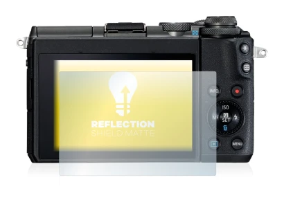 Image of the device Canon EOS M6 with a wide variety of screen protectors.