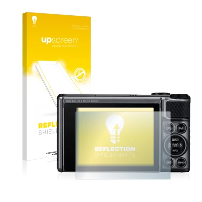 Front side of a product packaging with the brand logo upscreen. Next to it is the device Canon PowerShot SX730 HS shown with t