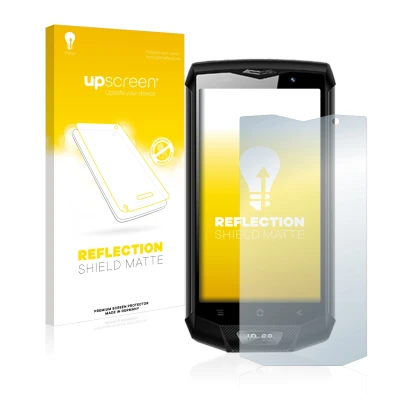 Front side of a product packaging with the brand logo upscreen. Next to it is the device Blackview BV8000 Pro shown with the c