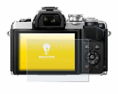 Image of the device Olympus OM-D E-M10 Mark III with a wide variety of screen protectors.