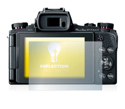 Image of the device Canon PowerShot G1 X Mark III with a wide variety of screen protectors.