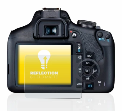 Image of the device Canon EOS 2000D with a wide variety of screen protectors.