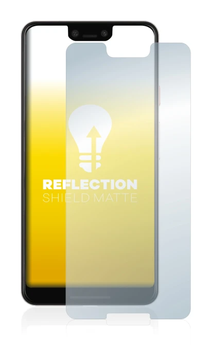 Image of the device Google Pixel 3 XL with a wide variety of screen protectors.