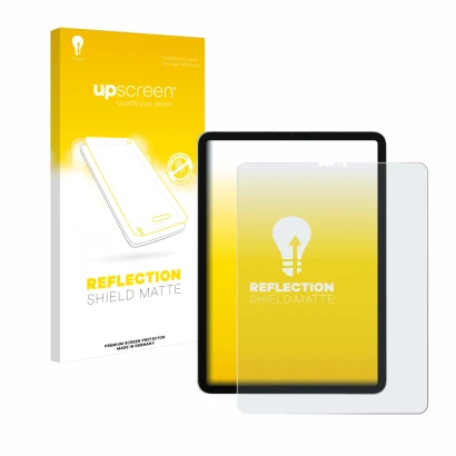 Front side of a product packaging with the brand logo upscreen. Next to it is the device Apple iPad Pro 12.9" 2018 (3th Gen.) 