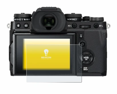 Image of the device Fujifilm X-T3 with a wide variety of screen protectors.
