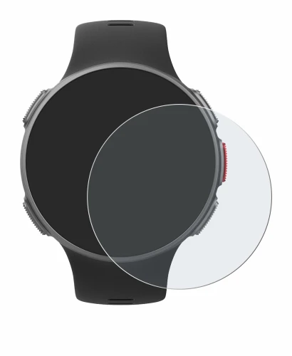 Image of the device Polar Vantage V with a wide variety of screen protectors.