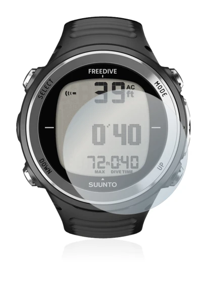 Image of the device Suunto D4F with a wide variety of screen protectors.