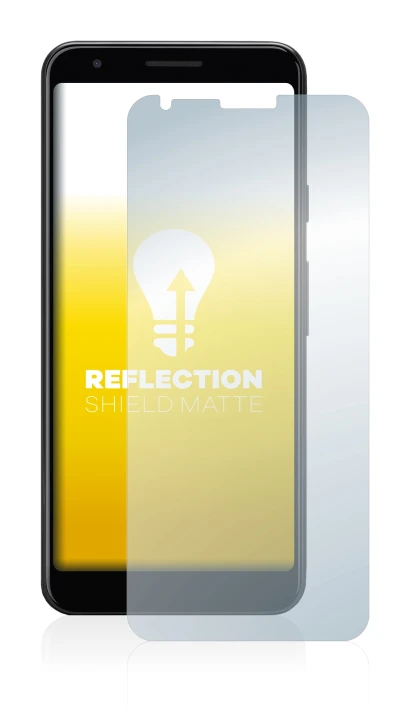 Image of the device Google Pixel 3a XL with a wide variety of screen protectors.