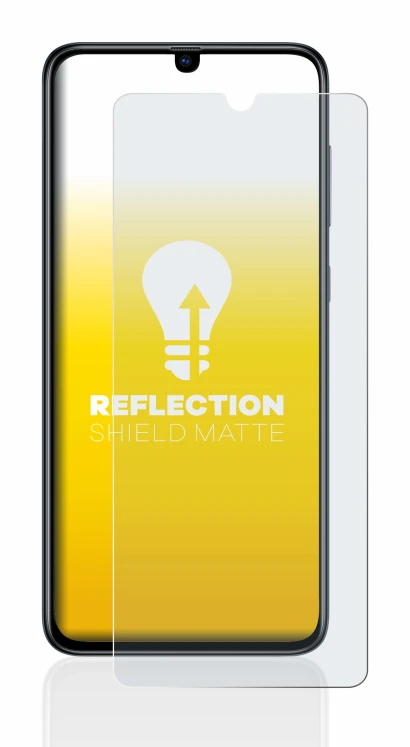 Image of the device Samsung Galaxy A70 with a wide variety of screen protectors.