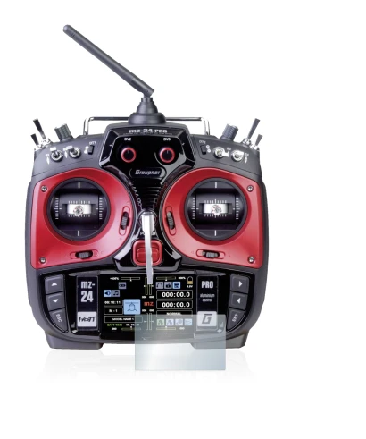 Image of the device Graupner mz-24 Pro with a wide variety of screen protectors.