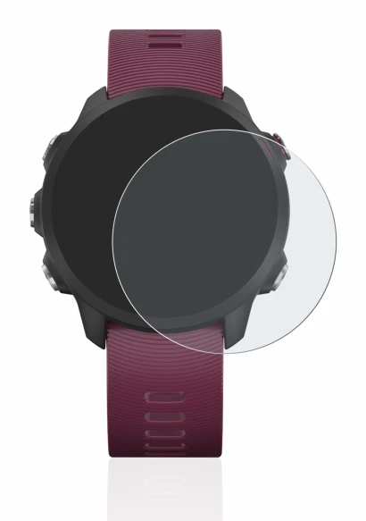 Image of the device Garmin Forerunner 245 with a wide variety of screen protectors.