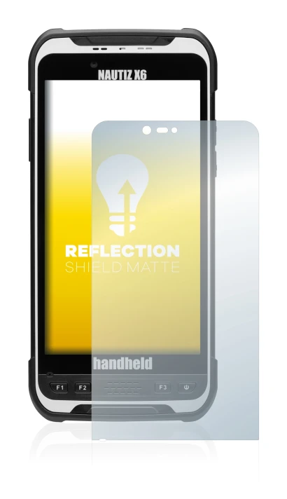Image of the device Handheld Nautiz X6 with a wide variety of screen protectors.