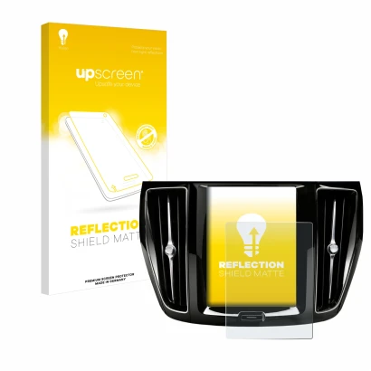 Front side of a product packaging with the brand logo upscreen. Next to it is the device Volvo V60 Sensus Connect 2019-2020 sh