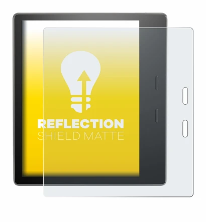 Image of the device Amazon Kindle Oasis 2019 (10th Gen.) with a wide variety of screen protectors.