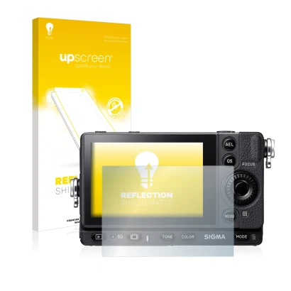 Front side of a product packaging with the brand logo upscreen. Next to it is the device Sigma FP shown with the corresponding