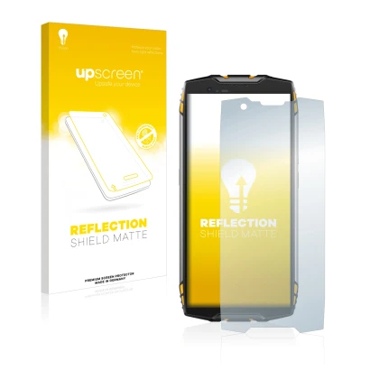 Front side of a product packaging with the brand logo upscreen. Next to it is the device Blackview BV6800 Pro shown with the c