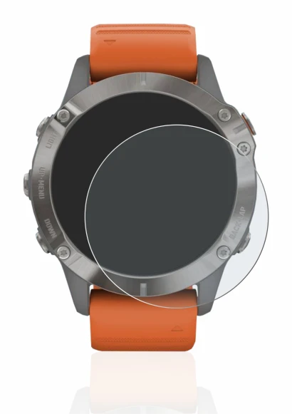 Image of the device Garmin Fenix 6 Pro with a wide variety of screen protectors.