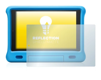 Image of the device Amazon Fire HD 10 Kids 2019 (9th Gen.) with a wide variety of screen protectors.