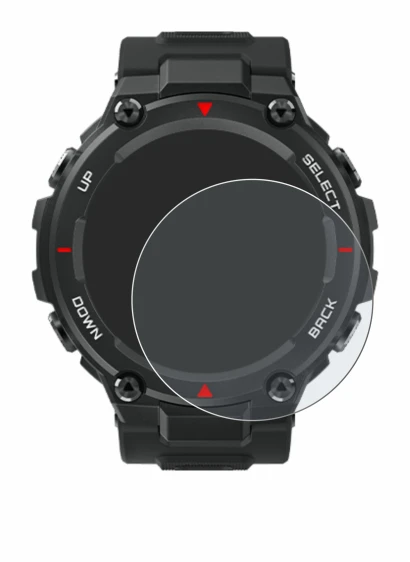 Image of the device Huami Amazfit T-Rex with a wide variety of screen protectors.
