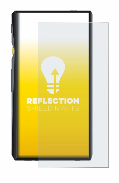 Image of the device FiiO M11 Pro with a wide variety of screen protectors.