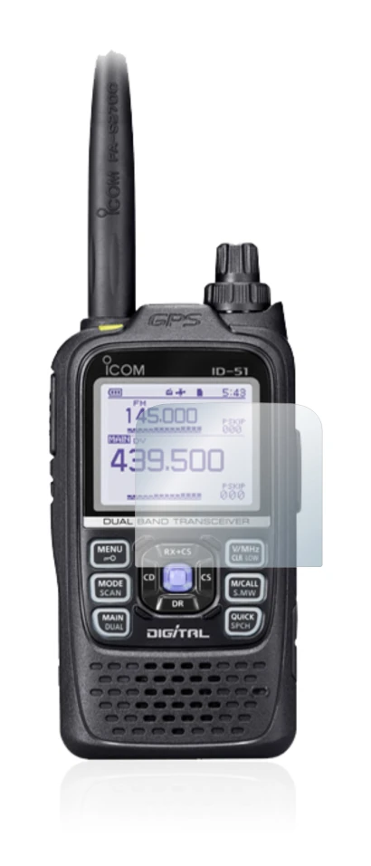 Image of the device Icom ID-51E Plus 2 with a wide variety of screen protectors.
