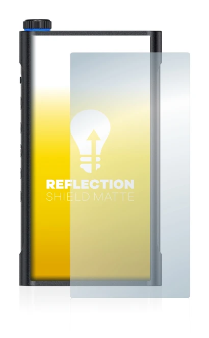 Image of the device FiiO M15 with a wide variety of screen protectors.