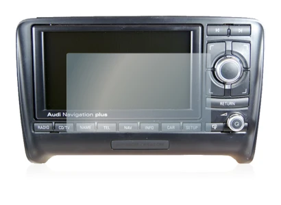 Image of the device Audi A3 8P 2004-2012 RNS-E with a wide variety of screen protectors.