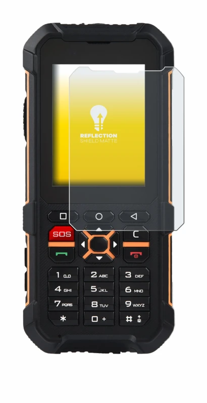Image of the device RugGear RG170 with a wide variety of screen protectors.