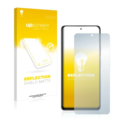 Front side of a product packaging with the brand logo upscreen. Next to it is the device Xiaomi Redmi Note 10 shown with the c